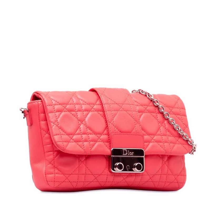 Dior Cannage Miss Dior Promenade Crossbody Pink Leather Good condition - Back View
