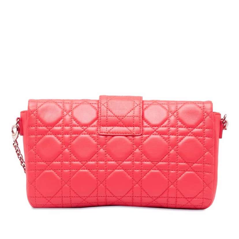 Dior Cannage Miss Dior Promenade Crossbody Pink Leather Good condition - Inside View
