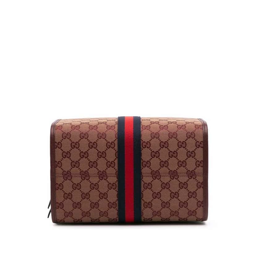 Gucci Mini GG Canvas Ophidia Web Duffle Bag Red Good condition - Inside View