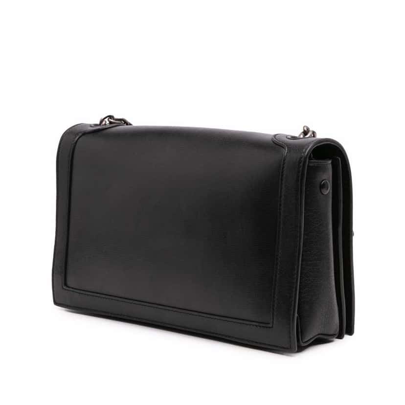 Saint Laurent Calfskin Monogram Book Bag Black Leather Good condition - Back View