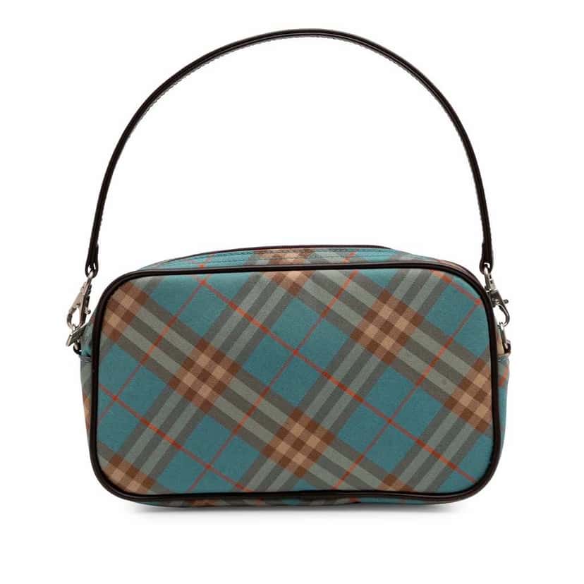 Gucci Nova Check Canvas Pochette Blue Fair condition - Front View