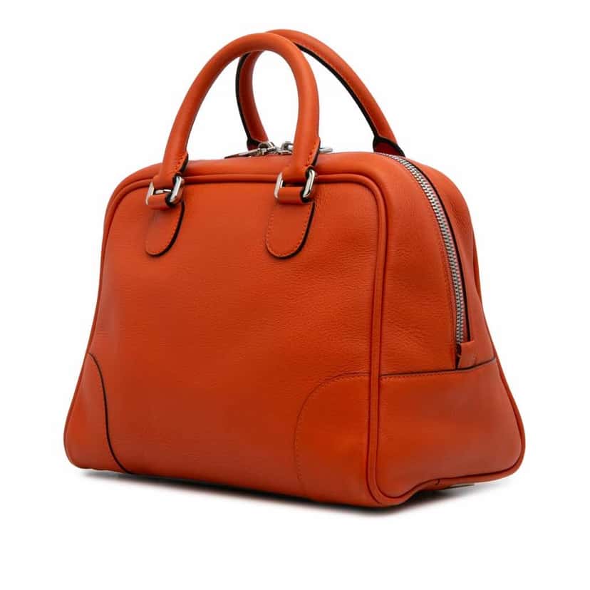 Loewe Medium Leather Amazona 75 Satchel Orange Leather Good condition - Back View