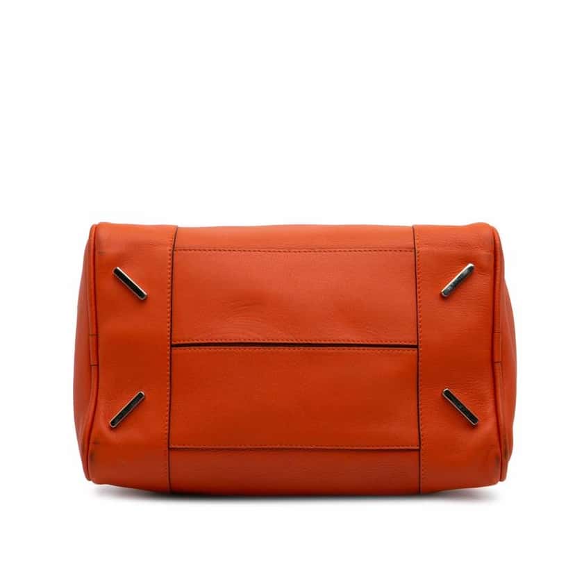 Loewe Medium Leather Amazona 75 Satchel Orange Leather Good condition - Inside View