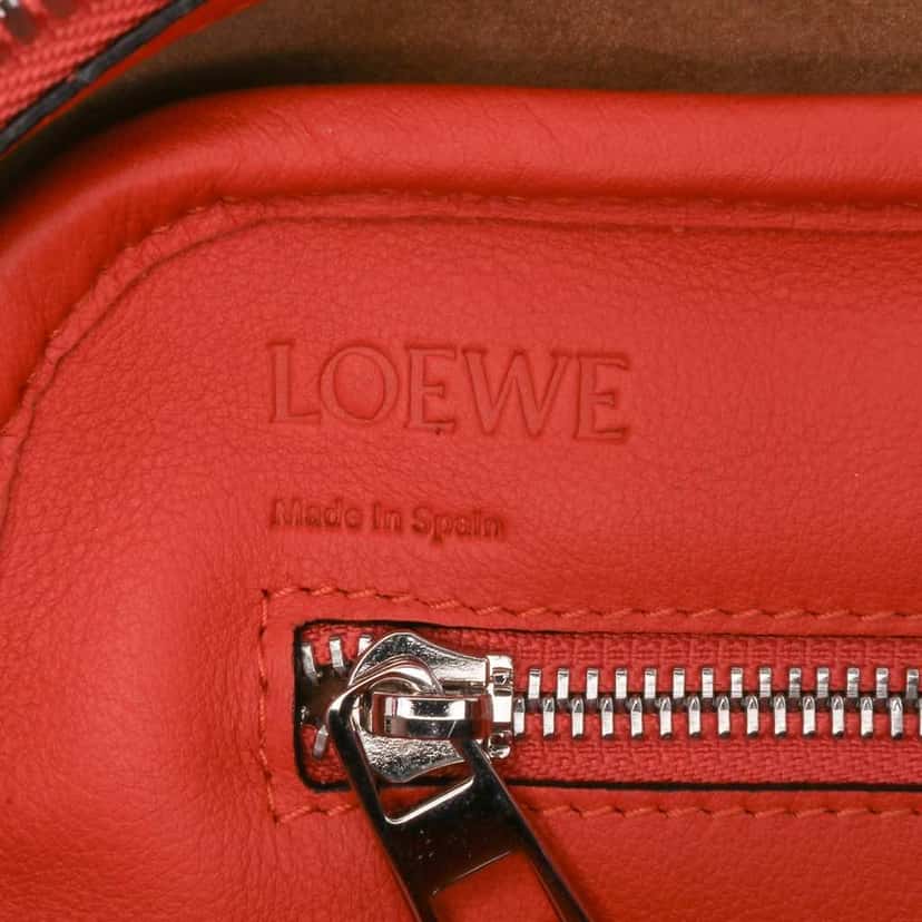 Loewe Medium Leather Amazona 75 Satchel Orange Leather Good condition - Box View