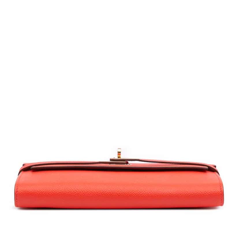 Hermès Epsom Kelly Longue Wallet Red Leather Good condition - Inside View