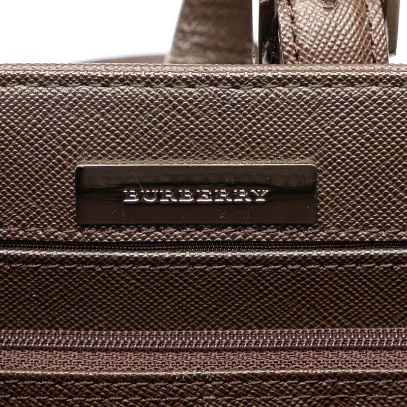 Burberry House Check Canvas Tote Brown Good condition - Box View