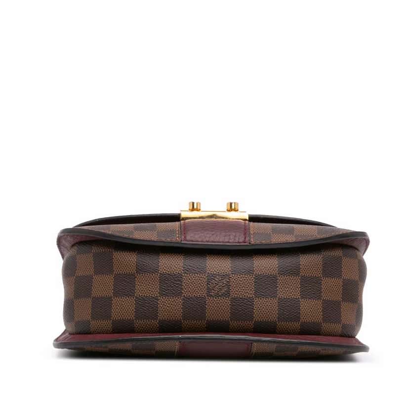 Louis Vuitton Damier Ebene Cuir Taurillon Wight Brown Canvas Good condition - Inside View