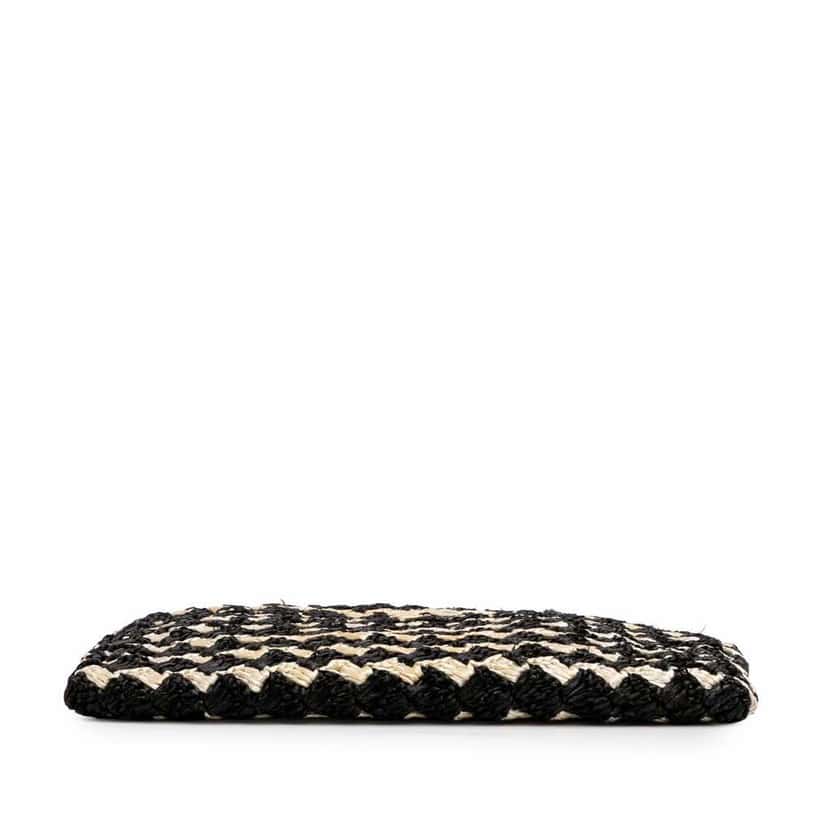 Prada Raffia Clutch Black Good condition - Inside View