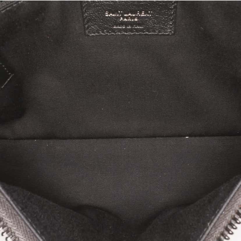 Saint Laurent Baby Crocodile Embossed Leather Monogram Niki Shoulder Bag Black Leather Good condition - Model View