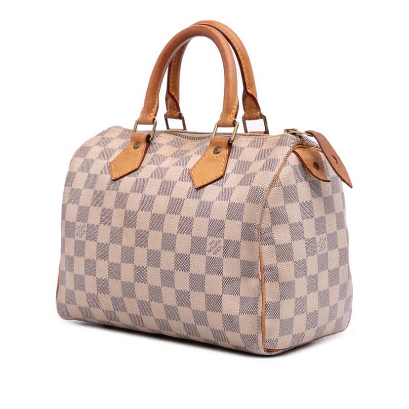 Louis Vuitton Damier Azur Speedy 25 White Canvas Good condition - Back View