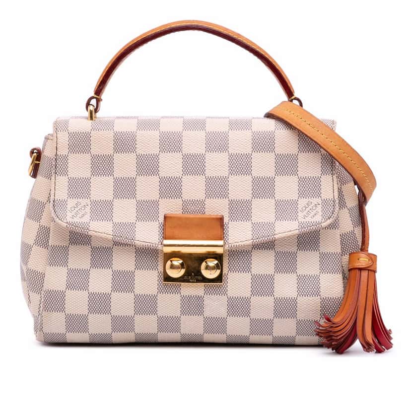 Louis Vuitton Damier Azur Croisette White Canvas Good condition - Front View