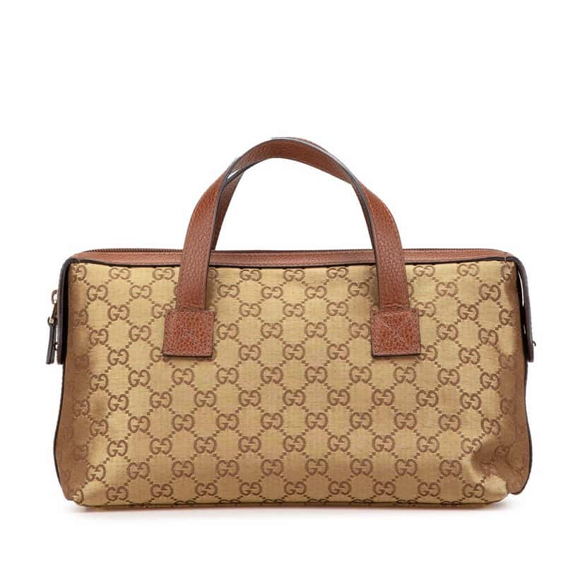 Gucci GG Lurex Handbag Gold Canvas Good condition - Front View
