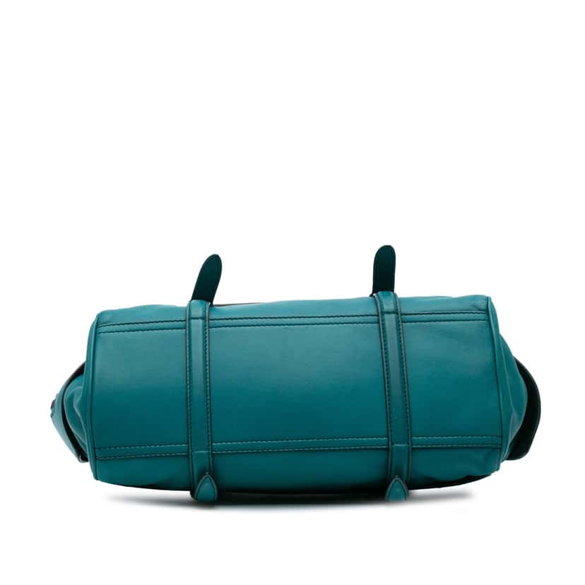 Bottega Veneta Nappa Intrecciato Monaco Bag Blue Leather Good condition - Inside View