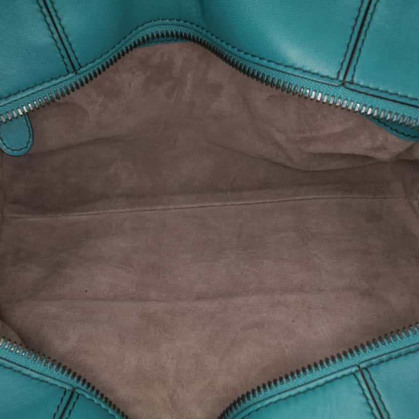 Bottega Veneta Nappa Intrecciato Monaco Bag Blue Leather Good condition - Model View