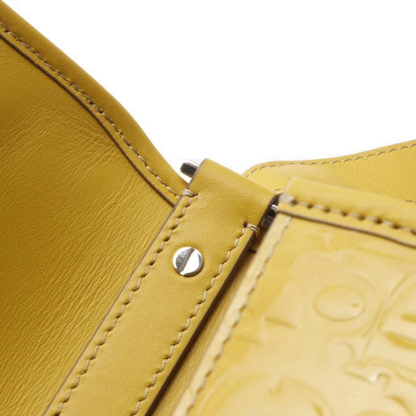 Dior Mini Oblique Patent Gallop Crossbody Yellow Leather Good condition - Box View