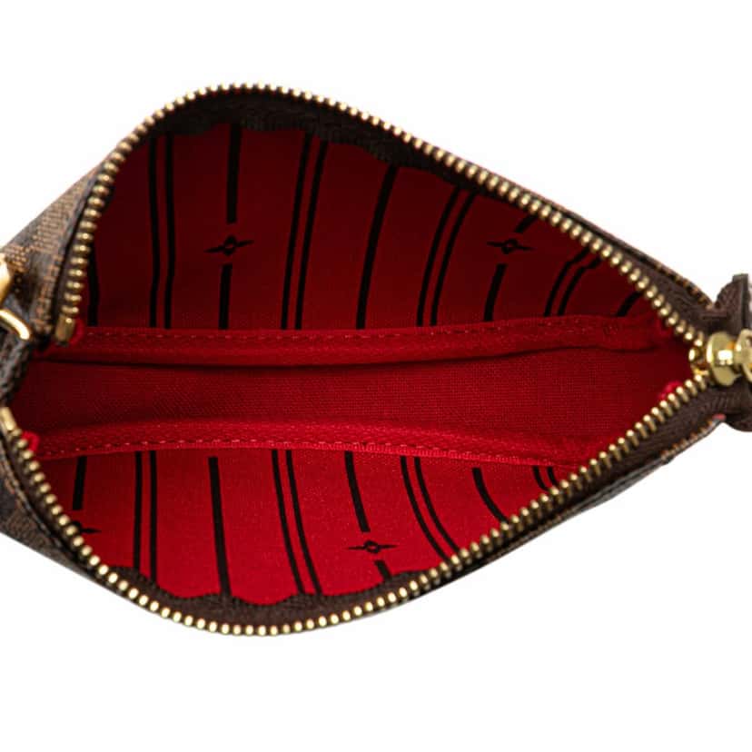 Louis Vuitton Damier Ebene Trunks and Bags Mini Pochette Accessoires Brown Canvas Very good condition - Model View