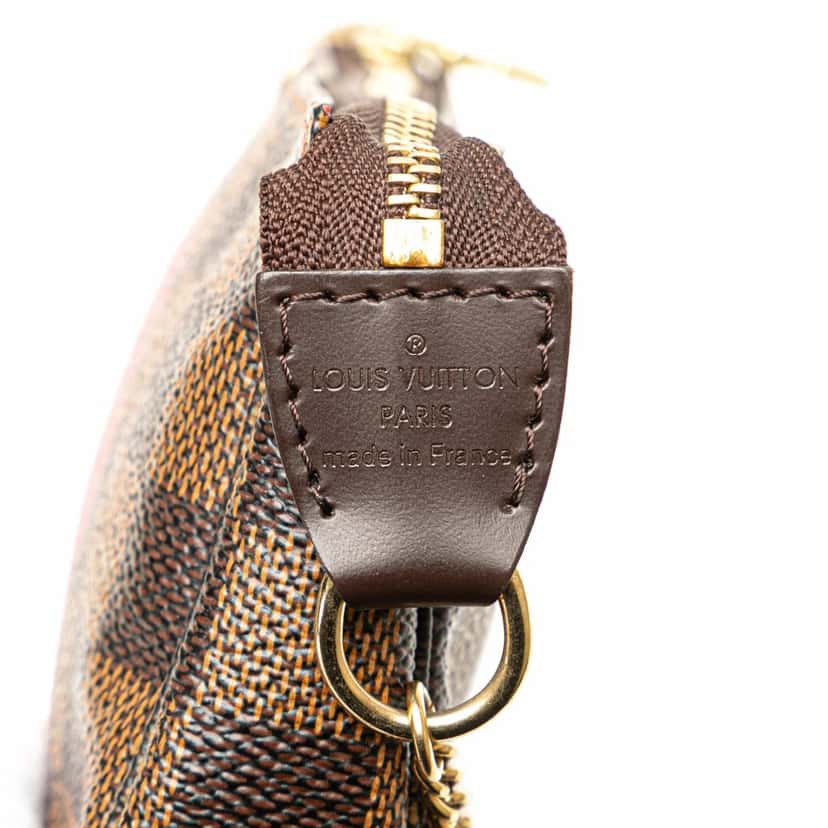 Louis Vuitton Damier Ebene Trunks and Bags Mini Pochette Accessoires Brown Canvas Very good condition - Box View