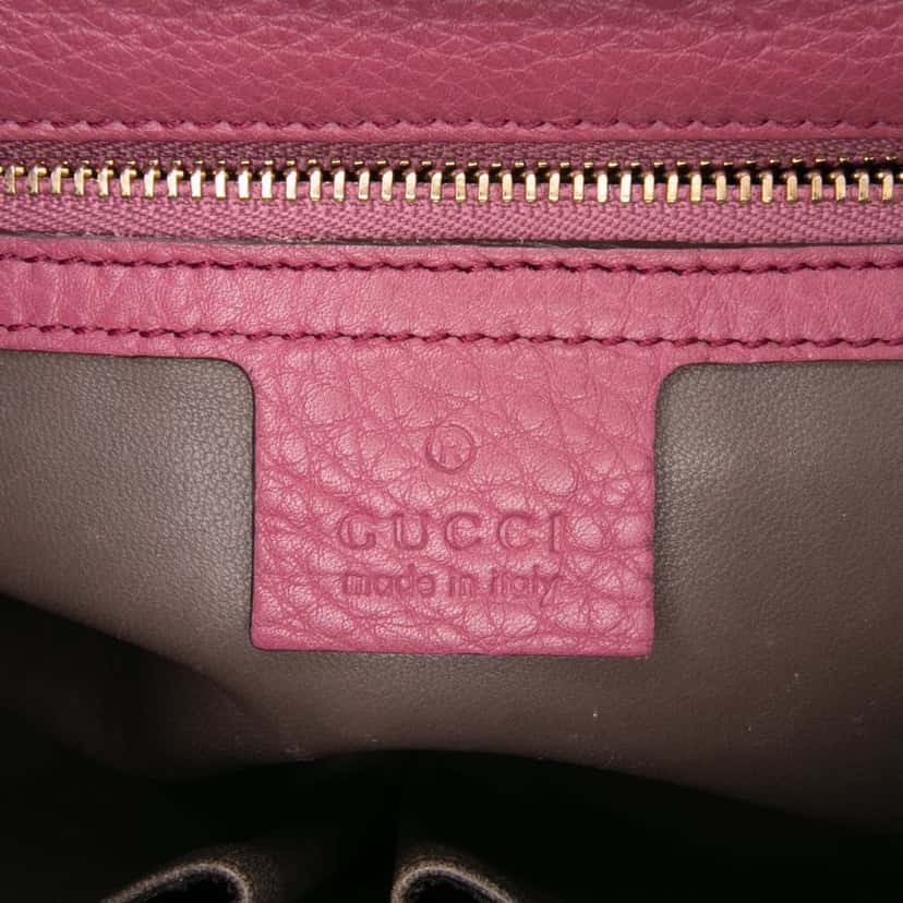 Gucci Medium Leather Miss Bamboo Crossbody Pink Leather Good condition - Box View