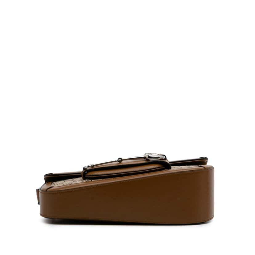 Gucci GG Canvas Asymmetric Horsebit 1955 Shoulder Bag Brown Canvas Good condition - Inside View