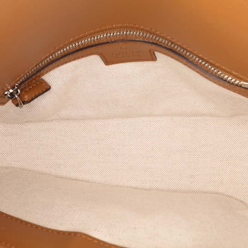 Gucci GG Canvas Asymmetric Horsebit 1955 Shoulder Bag Brown Canvas Good condition - Model View