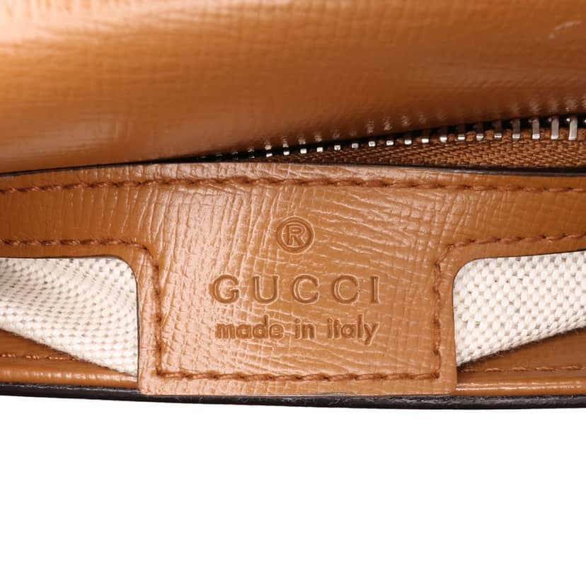 Gucci GG Canvas Asymmetric Horsebit 1955 Shoulder Bag Brown Canvas Good condition - Box View
