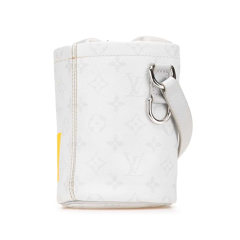 Louis Vuitton Monogram Chalk Nano Sling Bag Grey Canvas Good condition - Back View