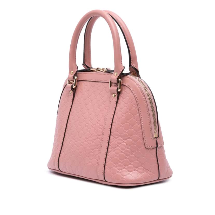 Gucci Mini Microguccissima Dome Satchel Pink Leather Good condition - Back View