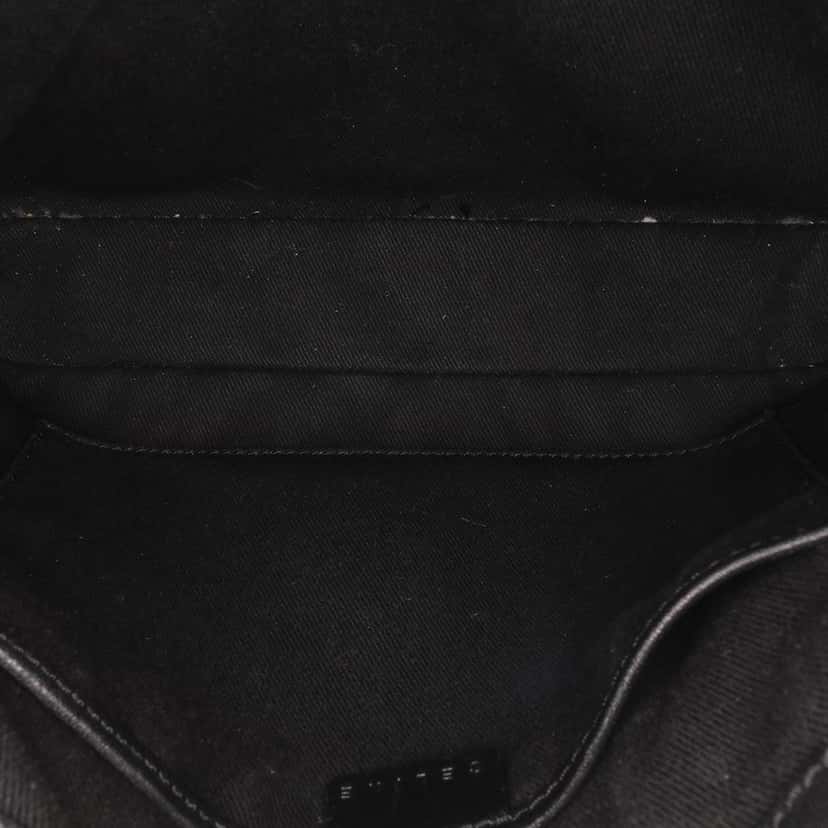 Celine C Macadam Suede Handbag Black Leather Good condition - Box View
