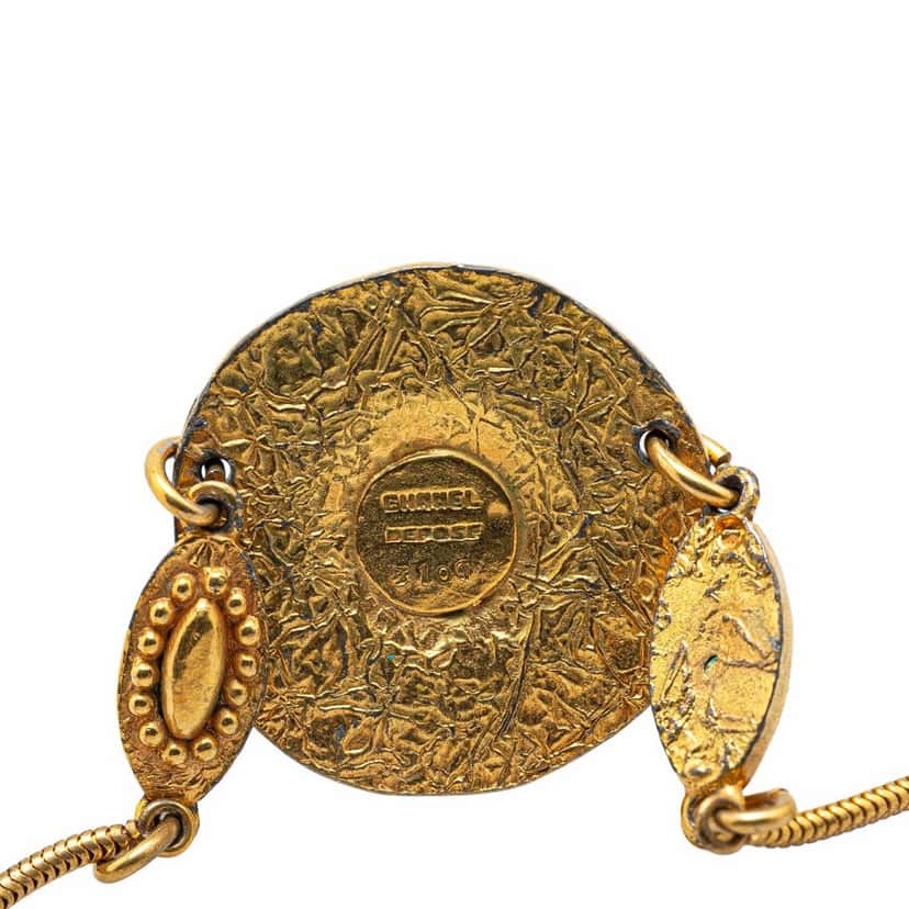 Chanel Gold Plated Sun Lion Necklace Gold Metal Good condition - Inside View