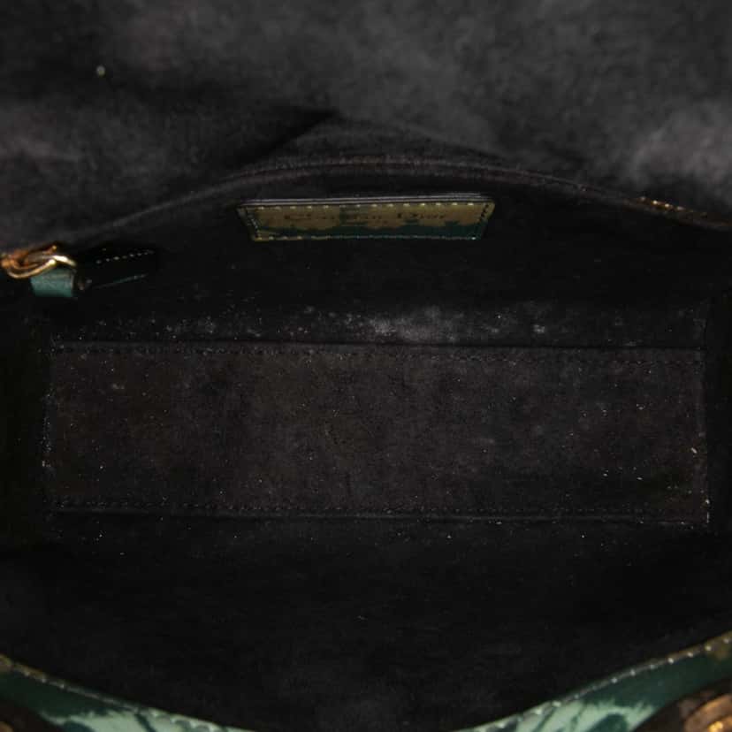 Dior Mini Calfskin Tie-Dye Lady Dior Green Leather Good condition - Model View