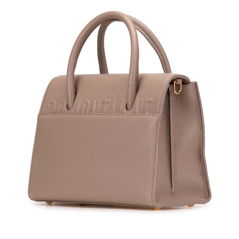 Dior Medium Grained Calfskin Saint Honore Brown Leather Good condition - Back View