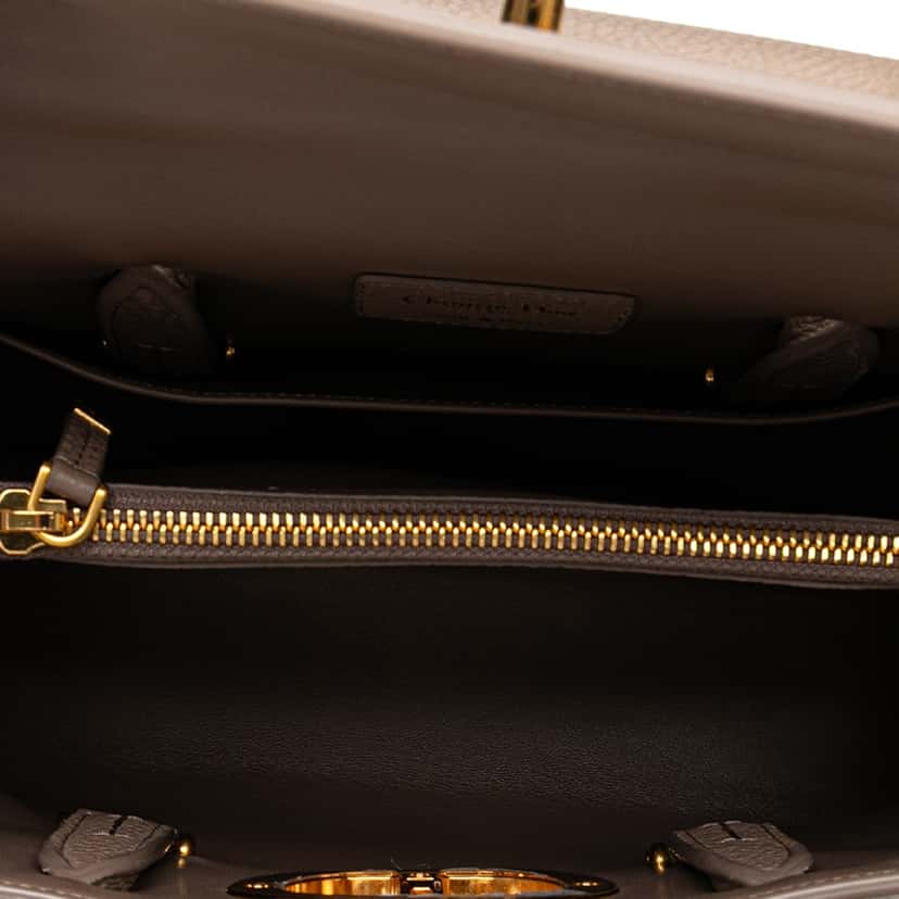 Dior Medium Grained Calfskin Saint Honore Brown Leather Good condition - Model View