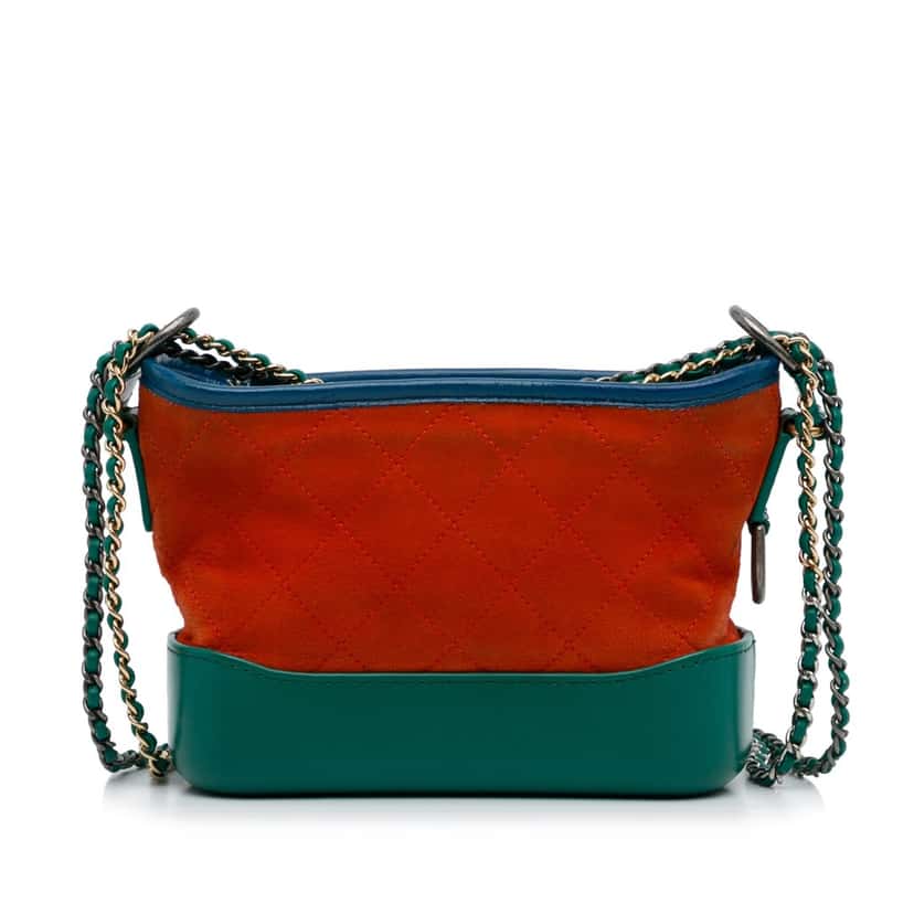 Chanel Small Suede Gabrielle Crossbody Orange Leather Good condition - Inside View