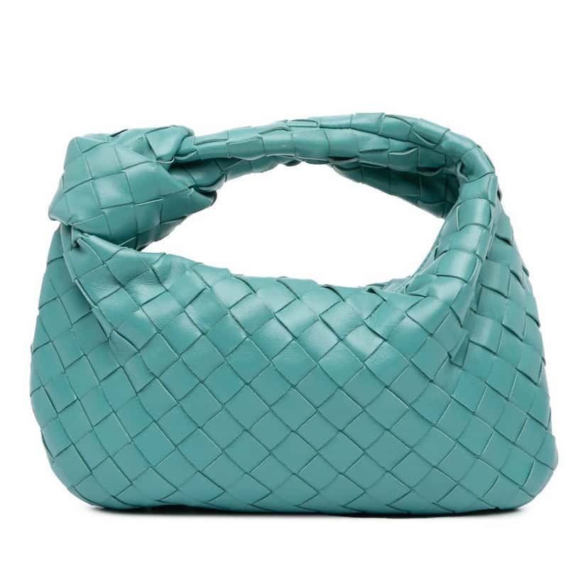 Bottega Veneta Mini Nappa Intrecciato Jodie Blue Leather Good condition - Front View