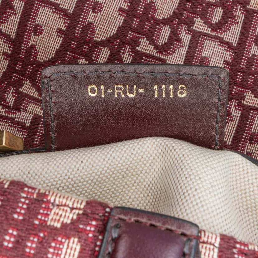 Dior Oblique Canvas Saddle Bag Red Canvas Good condition - Box View