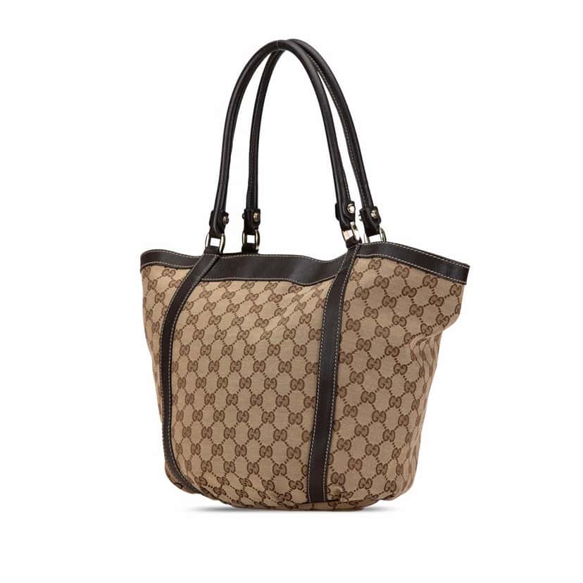 Gucci GG Canvas Abbey D Ring Tote Brown Canvas Good condition - Back View