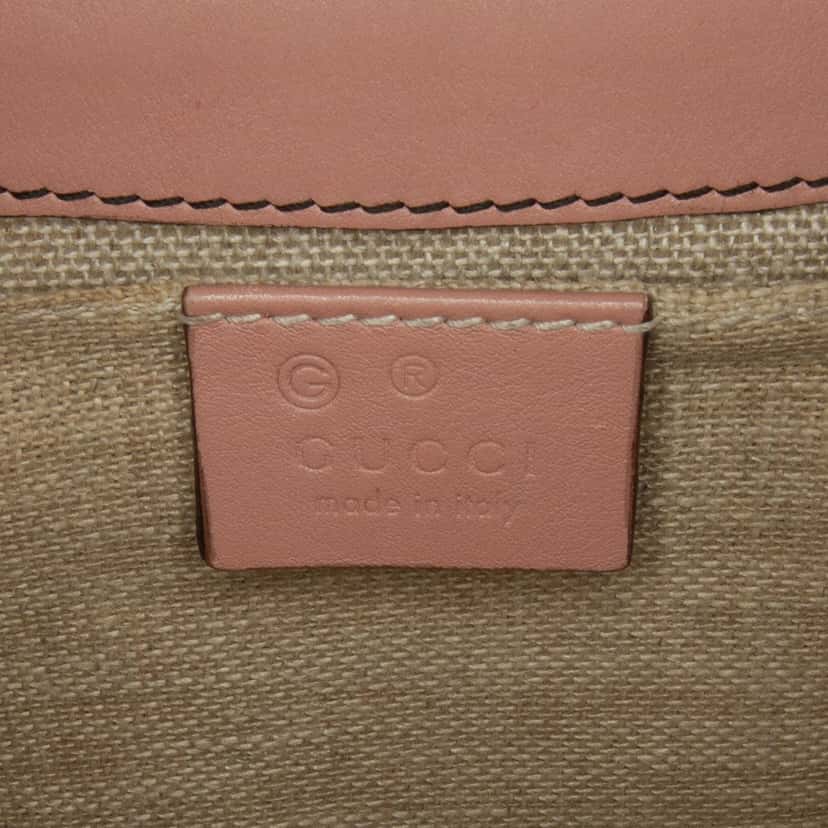 Gucci Medium Microguccissima Emily Shoulder Bag Pink Leather Fair condition - Box View