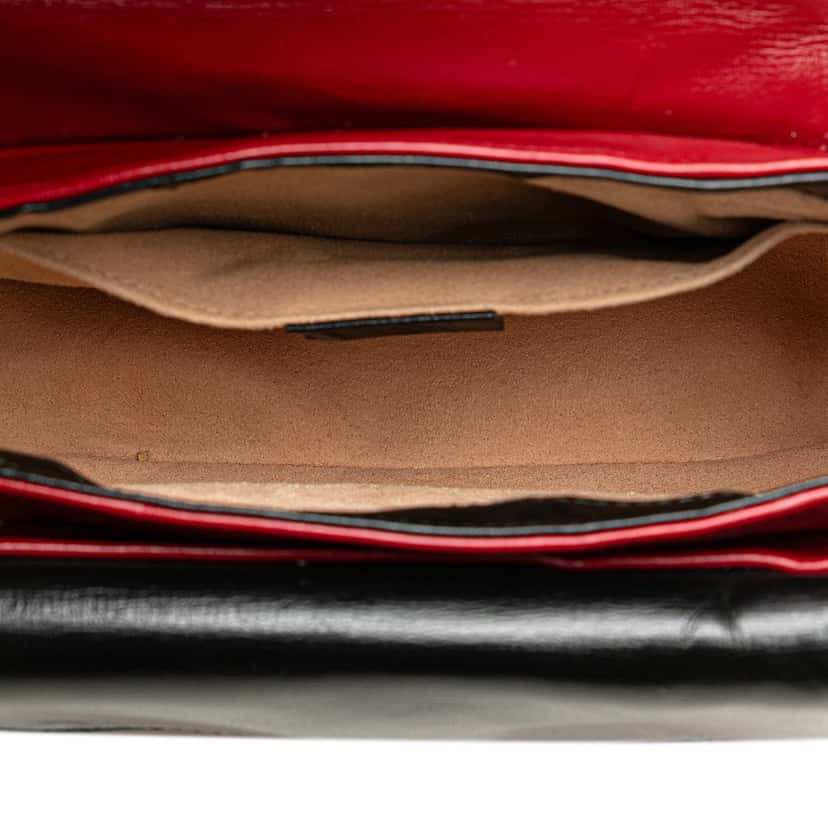 Gucci Mini Leather Marina Shoulder Bag Red Leather Good condition - Model View