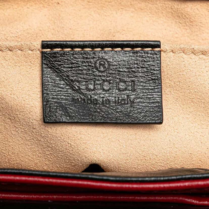 Gucci Mini Leather Marina Shoulder Bag Red Leather Good condition - Box View