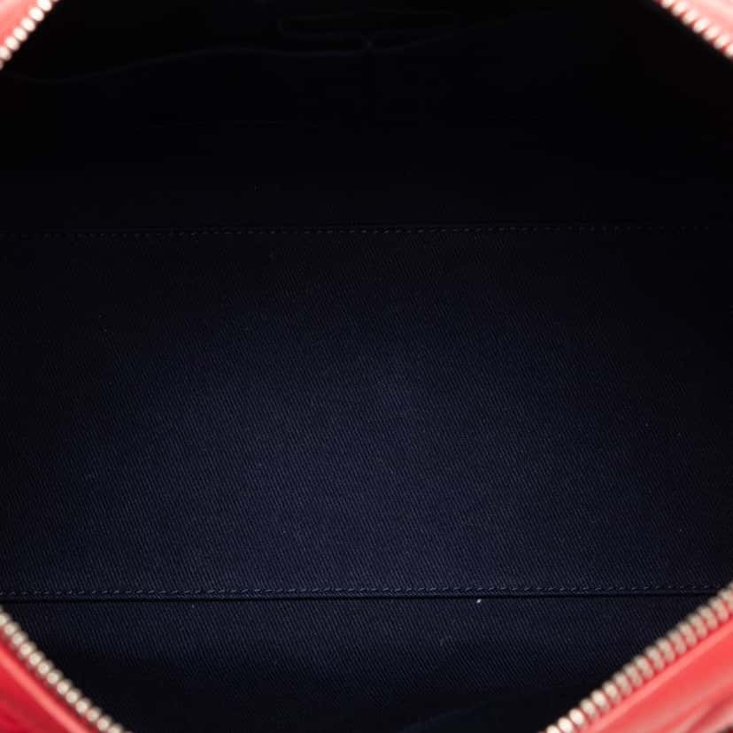Chanel Small Aged Calfskin Express Bowling Satchel Red Leather Good condition - Box View