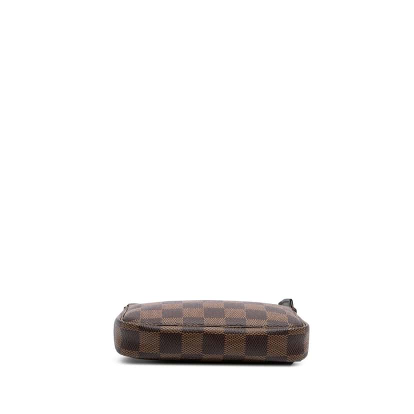 Louis Vuitton Damier Ebene Mini Pochette Accessoires Brown Canvas Good condition - Inside View