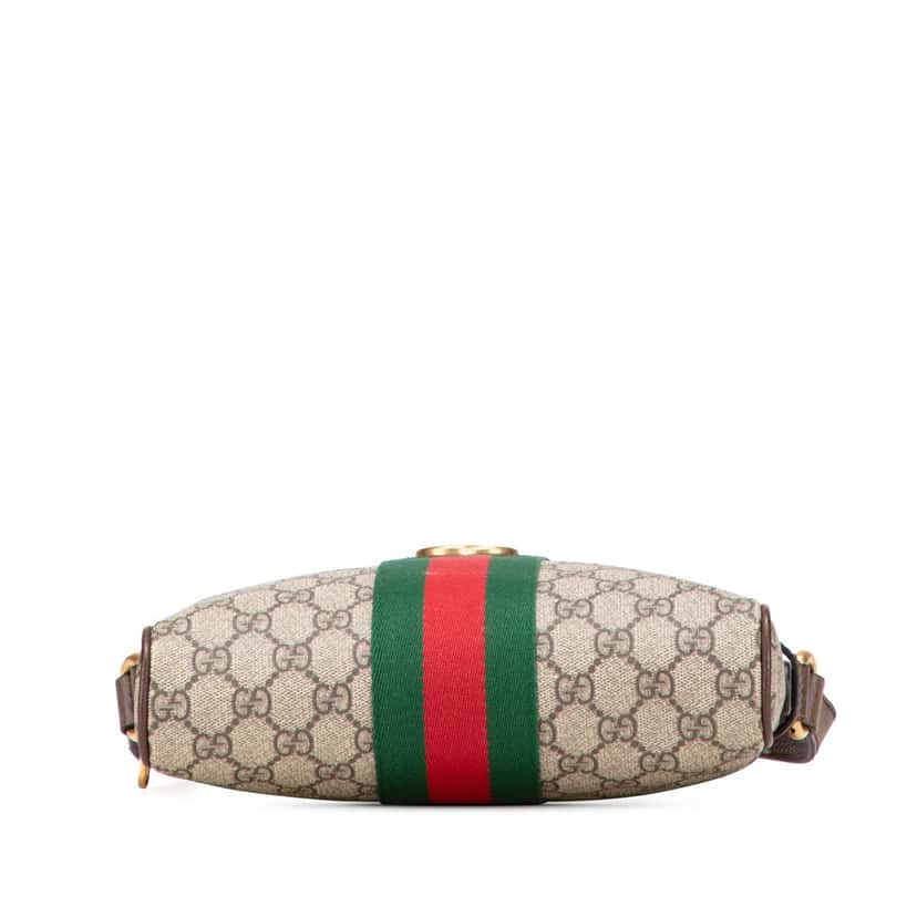 Gucci Small GG Supreme Web Ophidia Messenger Bag Brown Canvas Good condition - Inside View