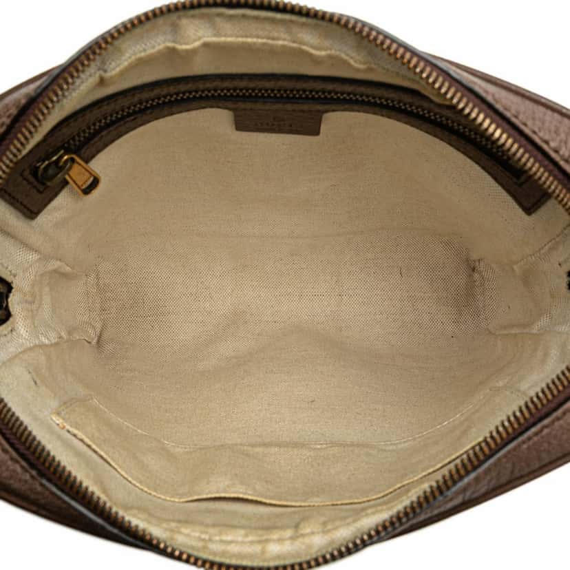 Gucci Small GG Supreme Web Ophidia Messenger Bag Brown Canvas Good condition - Model View
