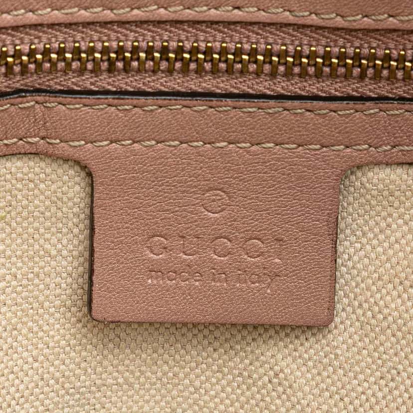 Gucci Medium Guccissima Bree Fold Over Tote Pink Leather Good condition - Box View