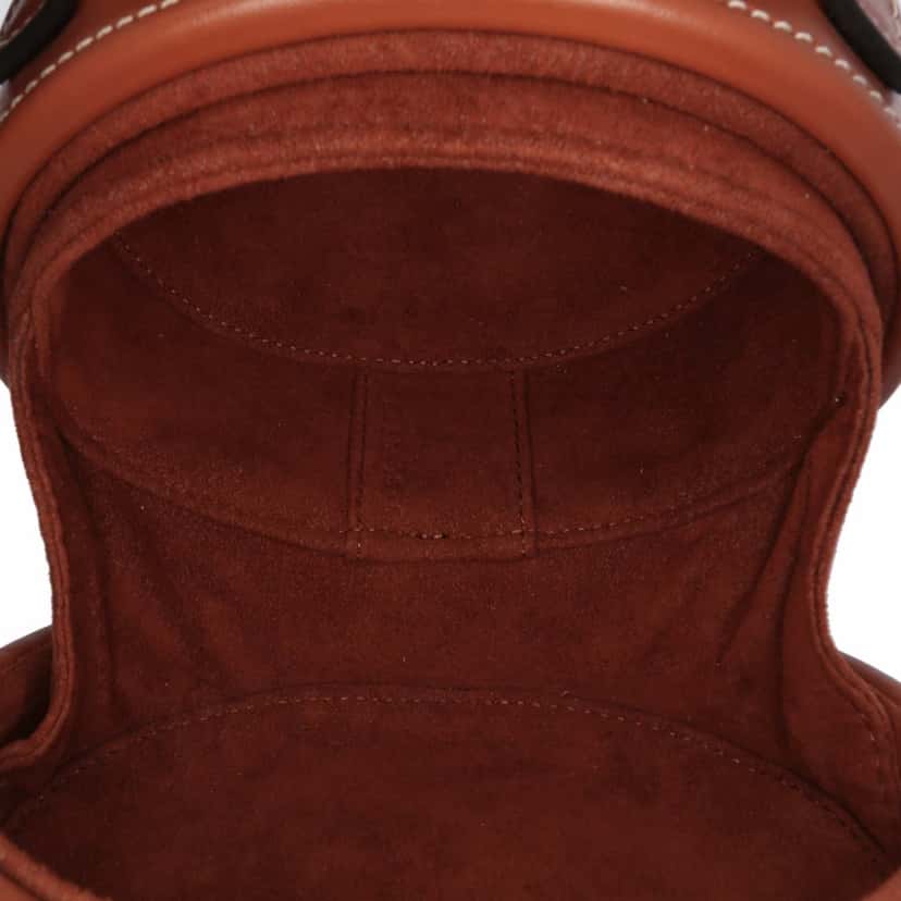 Celine Calfskin Cuir Triomphe Oval Handbag Brown Leather Good condition - Model View