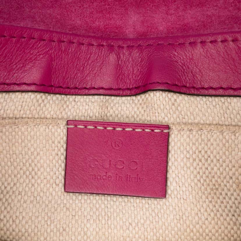 Gucci Small Patent Soho Chain Flap Crossbody Red Leather Good condition - Box View