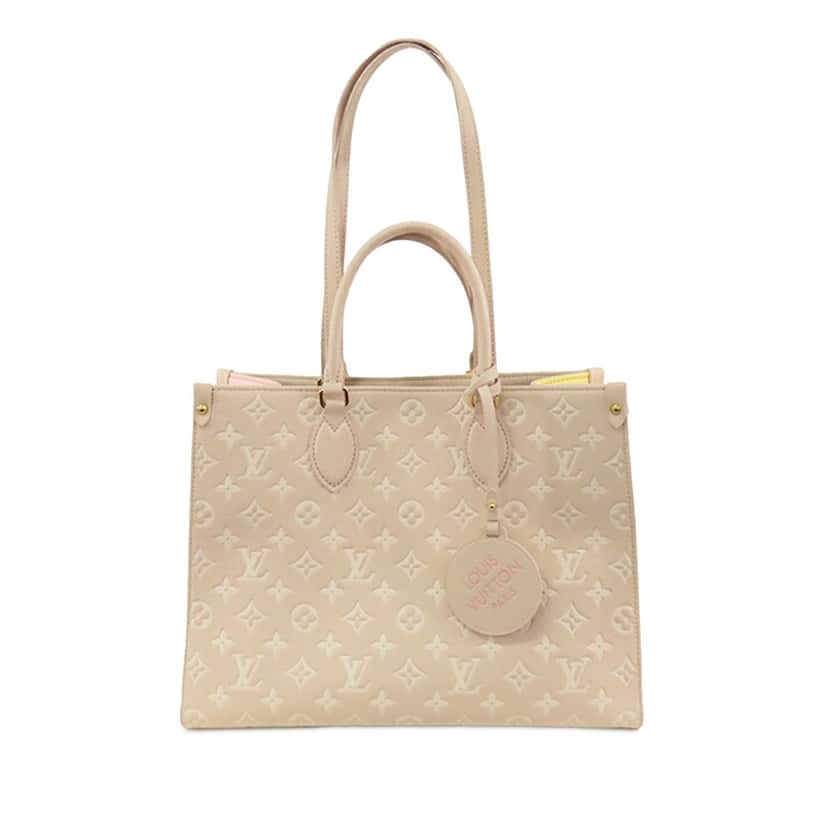 Louis Vuitton Monogram Empreinte Spring In The City Onthego MM Brown Leather Good condition - Front View