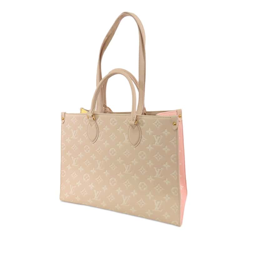 Louis Vuitton Monogram Empreinte Spring In The City Onthego MM Brown Leather Good condition - Back View