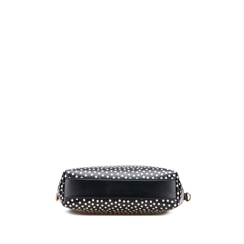 Saint Laurent Toy Calfskin Polka Dot North South Shopping Tote Black Leather Good condition - Inside View