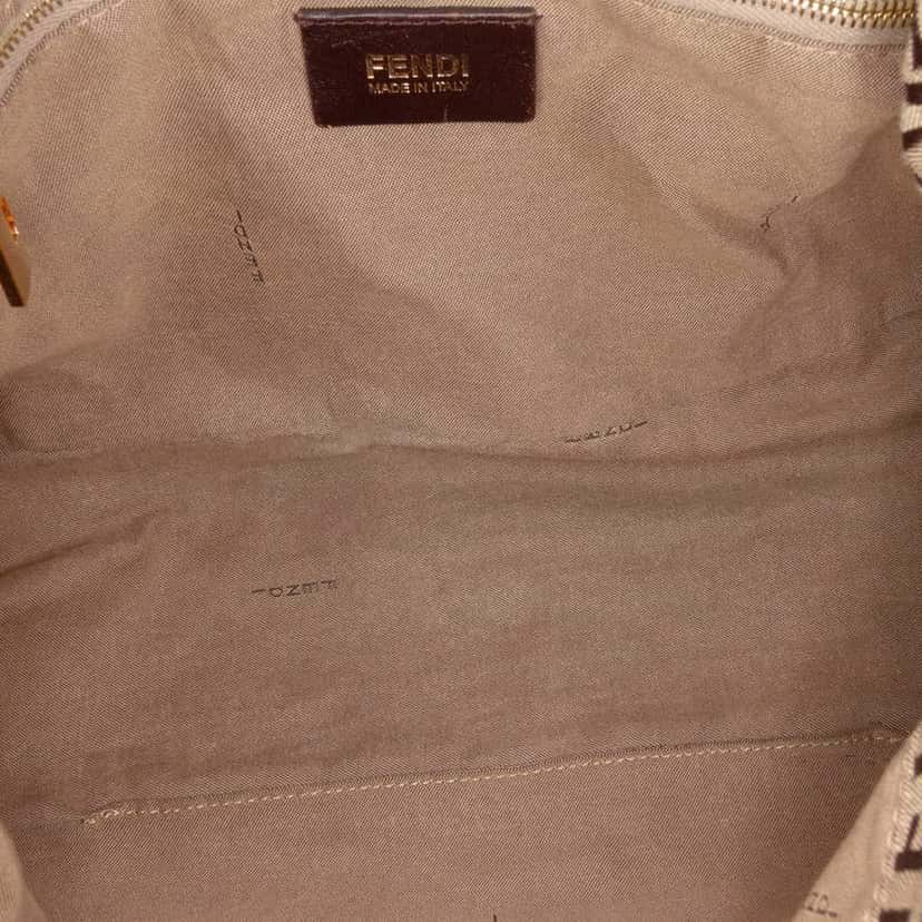 Fendi Zucchino Canvas Mamma Forever Brown Canvas Good condition - Model View